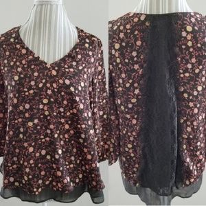 Lauren Conrad | Lace Insert Blouse